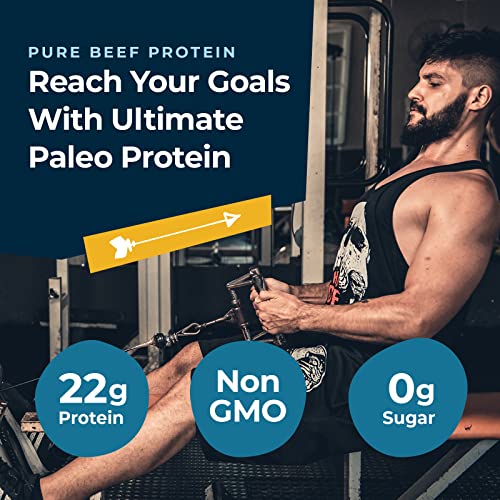 Ultimate Paleo Protein Powder | Premium Grass Fed Beef Protein with Collagen Peptides | Paleo Friendly, Gluten Free, Keto Friendly, No Artificial Sweeteners or Preservatives - Vanilla, 30 Servings