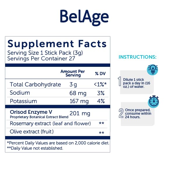 Sanki Global Belage Dietary Supplements Powder with Postbiotics, Improves Sports Performance and Energy, Natural Flavored and Gluten Free, Net Weight 2.86 oz. 27 Stick Packs (Lemon Lime)