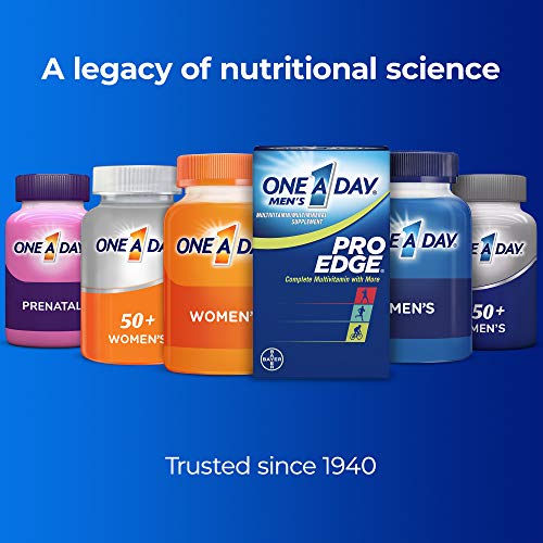 One A Day Men’s Pro Edge Multivitamin, Supplement with Vitamin A, Vitamin C, Vitamin D, Vitamin E and Zinc for Immune Health Support* and Magnesium for Healthy Muscle Function, Tablet 50 Count