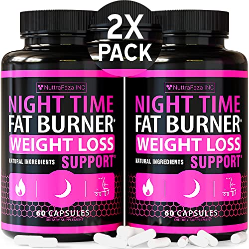 (2 Pack) Night Time Weight Loss Pills for Women Belly Fat Burner for Women - Diet Pills That Work Fast For Women - Diet Pills for Women - Carb Blocker Appetite Suppressant Supplement - Made in USA