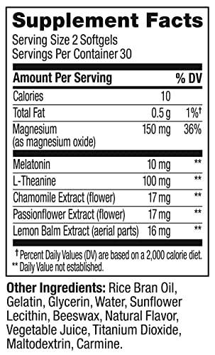 OLLY Ultra Strength Sleep Softgels, 10mg Melatonin, L-Theanine, Chamomile, Magnesium, Lemon Balm, Supports Deep Restful Sleep, Nighttime Sleep Aid, Non Habit-Forming - 60 Count