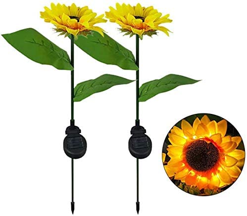 2PCS Solar Sunflower Lights LED Waterproof Landscape Outdoor Lights | Pink Iolaus