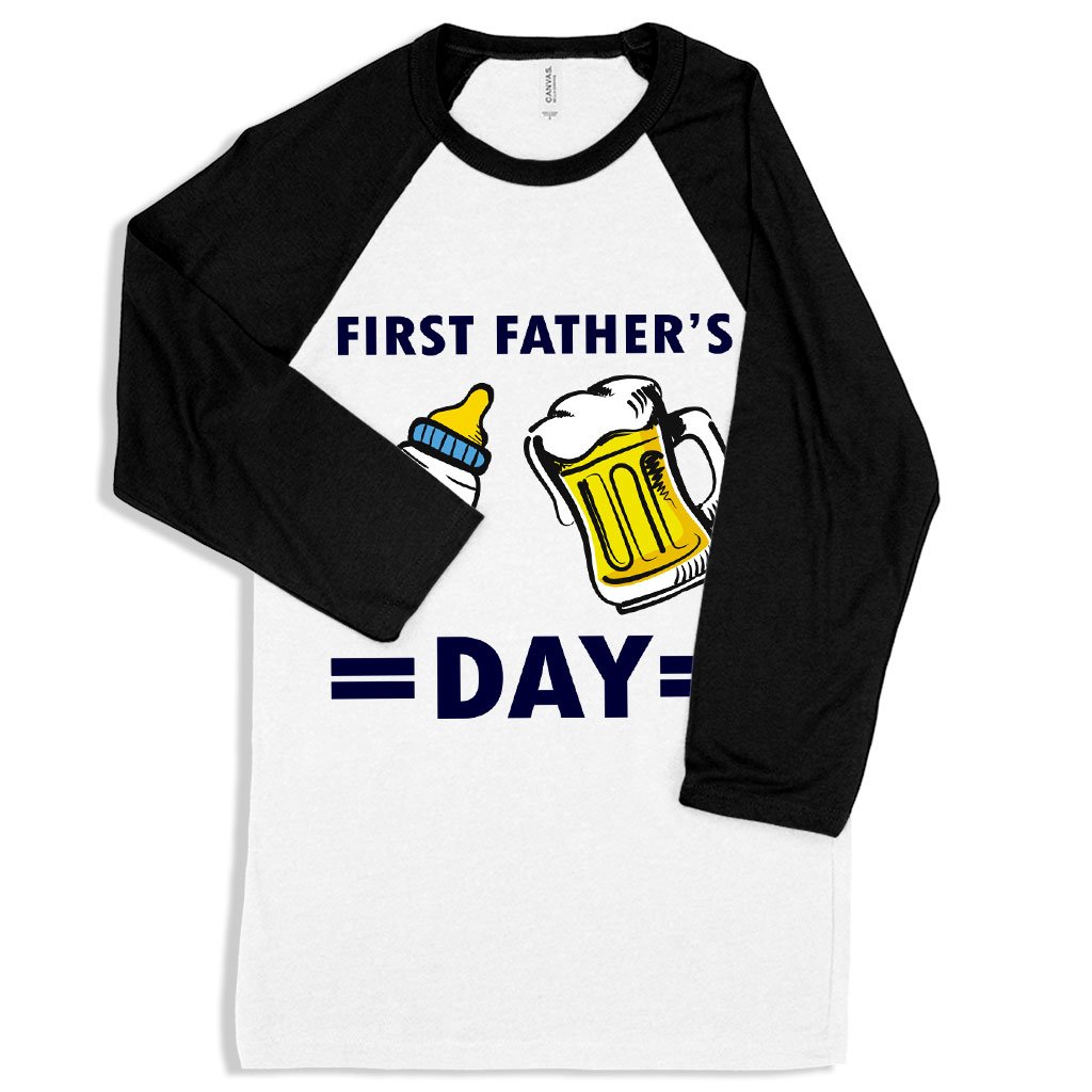 First Father's Day Baseball T-Shirt - Funny Father's Day T-Shirts