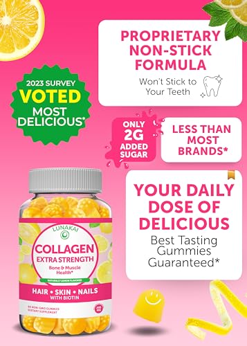 Collagen and Vitamin B12 Gummies Bundle - Non-GMO, Gluten Free, No Corn Syrup, All Natural Supplements - 60 ct Collagen Gummies and 60 ct Vitamin B12 Gummies - 30 Days Supply