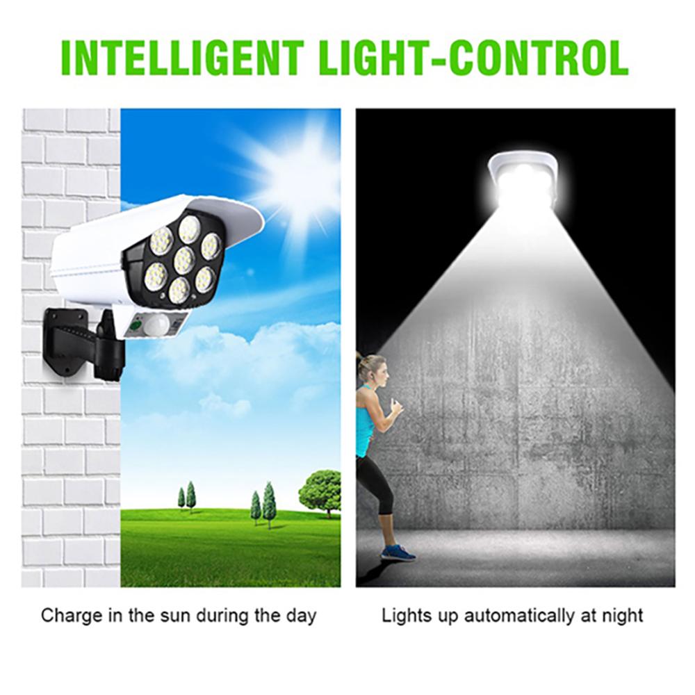 Solar Powered Light Security Simulation Fake Dummy Camera Solar Light