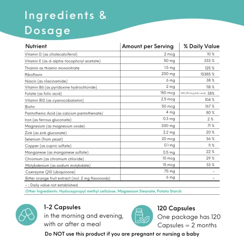 Linpharma Dolovent Magnesium, B2, CoQ10 Dietary Supplement for Brain Health- 1 Bottle