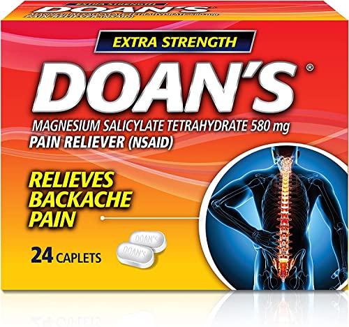 Doan's Backache Pain Reliever - Extra Strength - 24 Count Caplets Per Box - Pack of 2