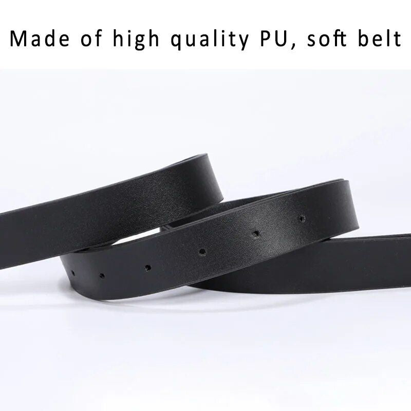 Elegant European Style Horseshoe Buckle Belt for Women