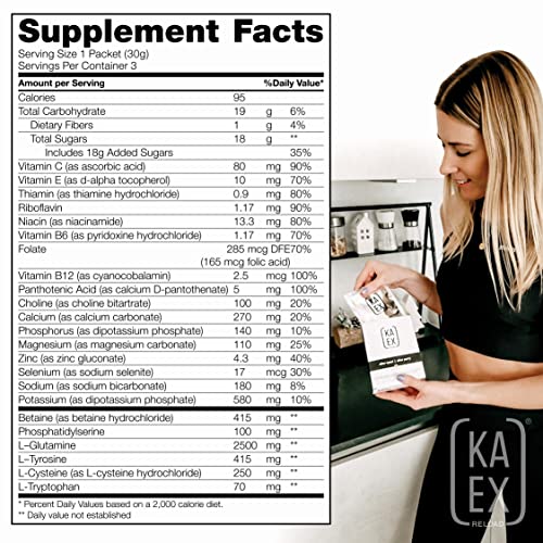 KA EX 3X 1oz(30g) Holistic Recharging Dietary Supplement, Science-Based Recovery and Hydration, Swiss Drinking Powder with Amino Acids, Electrolytes, and Multi-Vitamins, 3 Servings