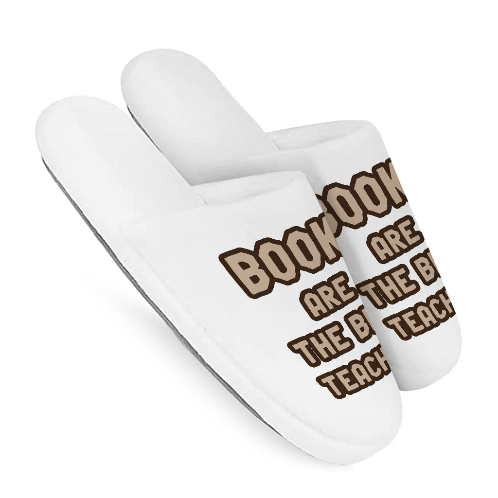 Book Themed Memory Foam Slippers - Quotes Slippers - Cool Print Slippers