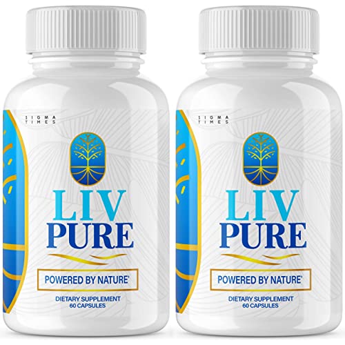 (2 Pack) Liv Pure Pills Capsules - LivPure Powered by Nature Supplement for Liver Detox and Diet Hydration Purification Function Extra Strength Liver Health Support & Clense (120 Capsules)