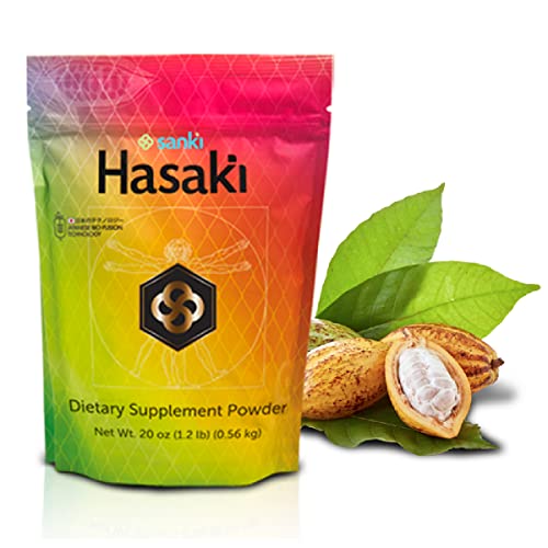 Sanki Global Chocolate Hasaki Dietary Supplements Powder is a Japanese-origin Product for Protecting Gut Health and Nutrition. Net Weight 20 ounces (1.2 pounds), 0.49 ounces of protein per dose