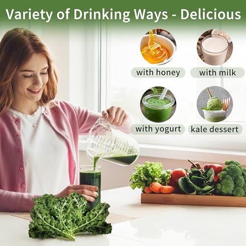 Kale Powder Natural - Green Superfood for Kale Drink，Antioxidant, Supports osteoporosis & Function Supplement, Rich in Dietary Fiber & Mineral, Vegan, 8oz