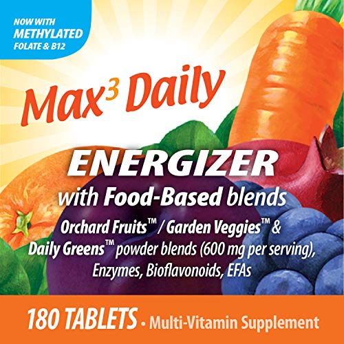 Nature's Way Alive! Max3 Potency Multivitamin, Antioxidants & High Potency B-Vitamins to Support Cellular Energy Metabolism*, 180 Tablets