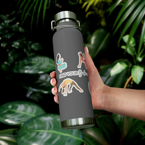 Yoga Poses Find Your Balance Insulated Bottle 22oz