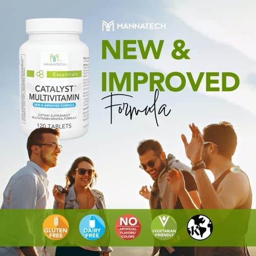 Mannatech Catalyst Multivitamin 120 Tablets, Maximize Your Multivitamin. Provides Antioxidants Vitamin A, Vitamin C, and Vitamin E, Now with Ashwagandha to Support You Physically and Emotionally