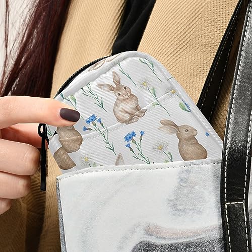 Rabbits Travel Pill Organizer Case Small Pill Box for Purse Portable Medicine Organizer Box for Vitamins Medication Fish Oil Supplements