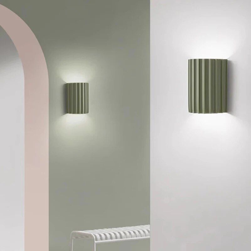 Modern Minimalist LED Wall Lamp: Macaron Resin Sconces for Aisle, Living Room, Bedside & More