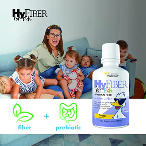 Medtrition HyFiber Liquid Fiber for Kids in Only One Tablespoon, Supports Regularity and Softer Stools, FOS Prebiotics for Gut Health, 6 Grams of Fiber, 32 Servings per Bottle