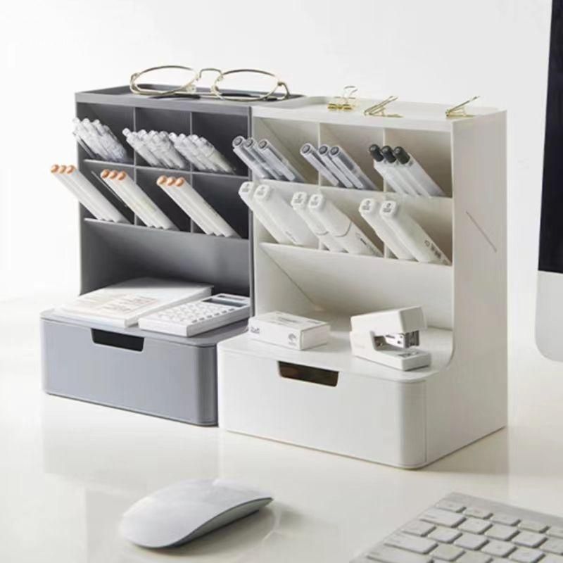 Elegant Desk Organizer: Multi-Functional Office & Cosmetic Storage Rack