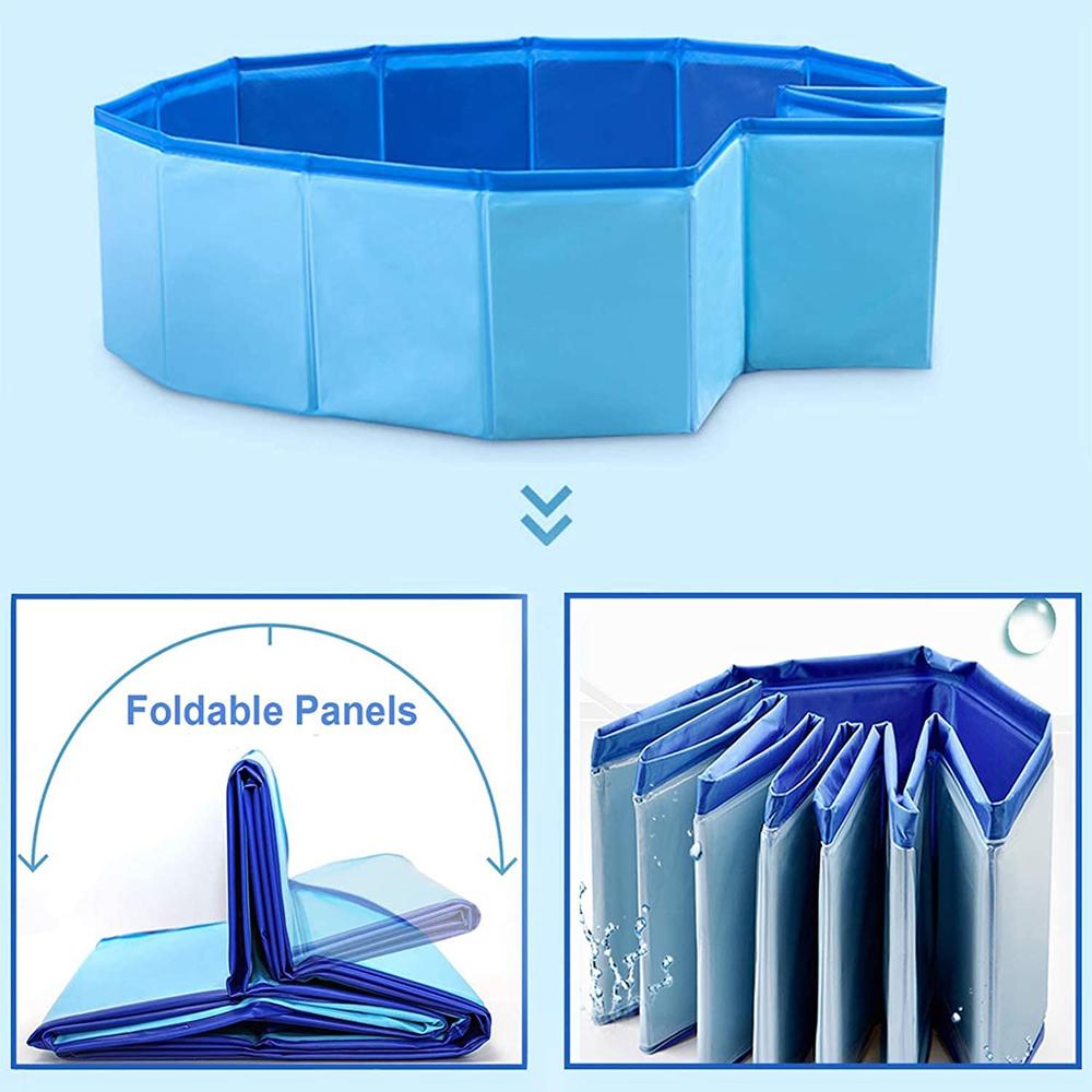 Foldable Pet Bath Outdoor Portable Swimming Pool for Pets and Kids SP