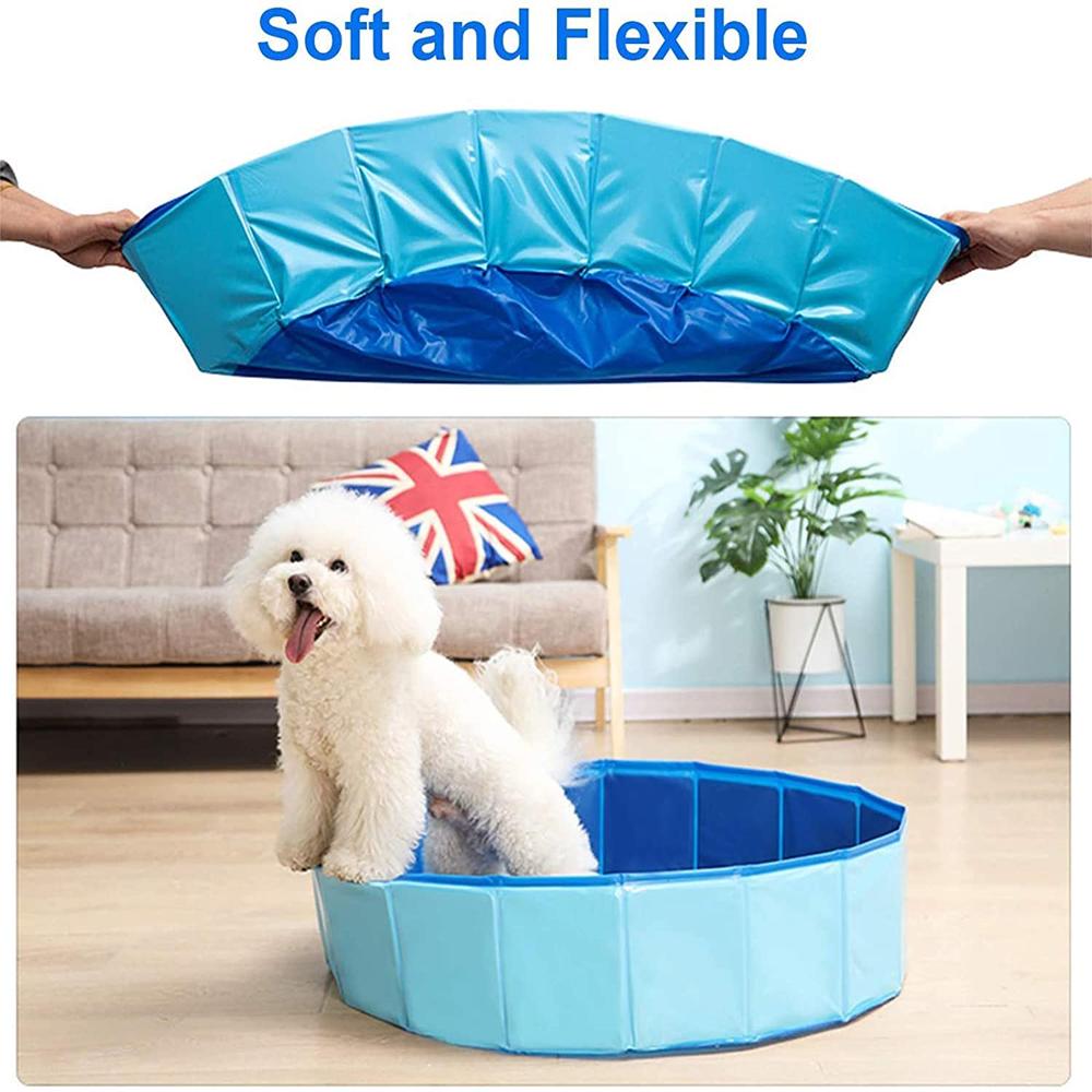 Foldable Pet Bath Outdoor Portable Swimming Pool for Pets and Kids SP