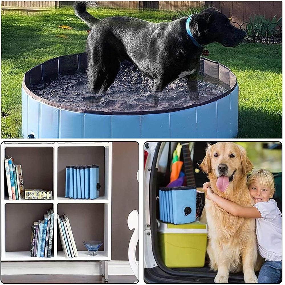 Foldable Pet Bath Outdoor Portable Swimming Pool for Pets and Kids SP