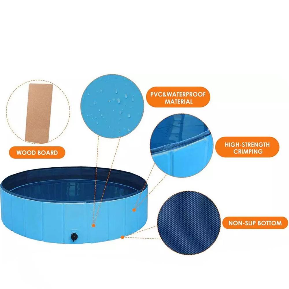 Foldable Pet Bath Outdoor Portable Swimming Pool for Pets and Kids SP