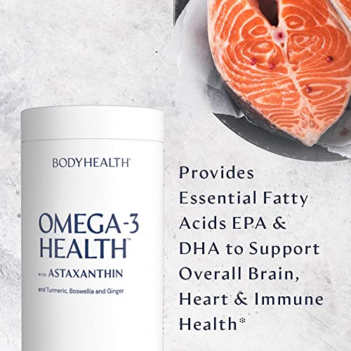 BodyHealth Omega 3 Health (120 Soft Gels), Fish Oil Supplement, Heart Health, Brain Health, Fish Oil Pills, Omega 3 Fatty Acid Supplements, Omega 3 Fish Oil Vitamins, 2 Month Supply