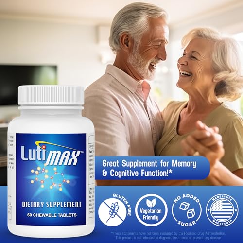 Lutimax Luteolin Complex w/Rutin - Brain Supplement for Mental Health - Bioflavonoids w/Vitamin C, D & E for Joint, Muscle, & Dietary Issues - Antioxidants Supplement w/Immune Support - 60 Tablets