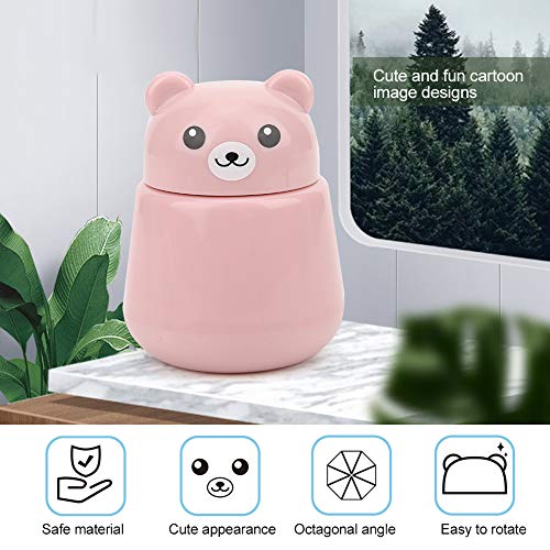 MOUMOUTEN Pill Crusher, Portable Cute Bear Shape Medicine Tablet Crusher Grinding, Pills Grinder, Pets Pill Pulverizer, for Vitamins Large Pills Small Pills Tablets(Pink)