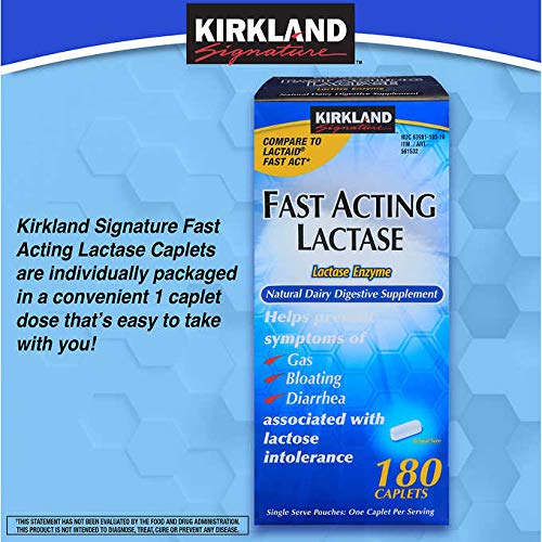 Kirkland Signature Fast Acting Lactase Enzyme 180 Count