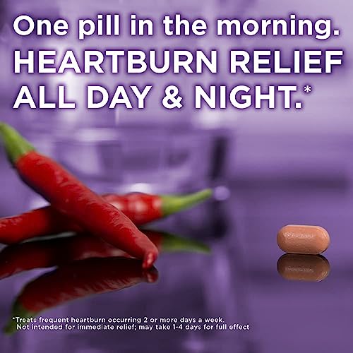 Amazon Basic Care Omeprazole Delayed Release Tablets 20 mg, Treats Frequent Heartburn, Acid Reducer, Heartburn Medicine, 42 Count (Pack of 1)