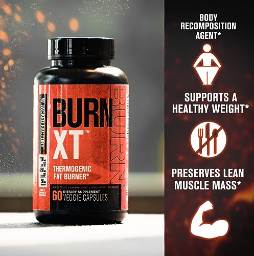 Burn-XT Clinically Studied Fat Burner & Weight Loss Supplement - Appetite Suppressant & Energy Booster - Fat Burning Acetyl L-Carnitine, Green Tea Extract, & More - 60 Natural Diet Pills