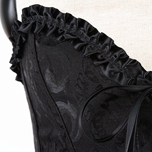 frawirshau Corset Top for Women Renaissance Plus Size Bustiers & Corsets Black Size S