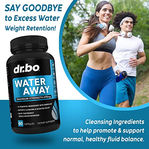 Myo-Inositol & D-Chiro Inositol & Water Away Pills - Water Retention Diuretics for Gut Health & Leg Swelling - Fertility Supplements for Women to Regulate Menstrual Cycle, Support Ovarian Health PCOS