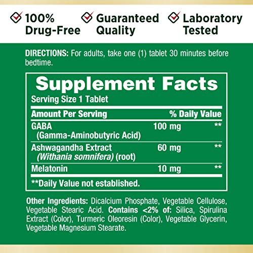 Nature's Bounty Stress Support Melatonin by Sleep3, 10mg, Tri-Layered Tablets, 56 Count