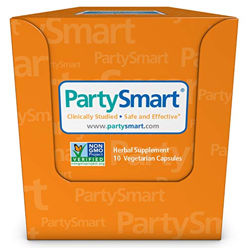 Himalaya PartySmart, One Capsule for a Better Morning, Plant-Based, Liver Support, Better Morning After Drinking, Alcohol Breakdown, Clinically Studied, Non-GMO Project Verified, 10 Capsules