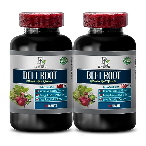 PL NUTRITION Beet Root Pills for Men - Beet Root Organic ANTIOXIDANT & Energy Support - antioxidant Capsules, Best Multi Vitamins for Men Over 40, Immune Booster - 2 Bottles 120 Tablets