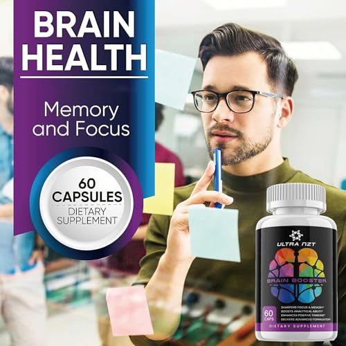 Ultra NZT Brain Booster - Nootropic Focus Limitless Brain Pill, Brainfor Memory, Focus & Concentration, Cognitive Function (60 Capsules, 1 Pack)