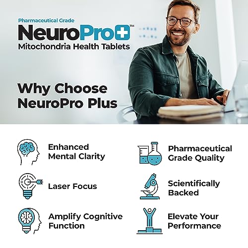 Best 365 Labs NeuroPro+ Maximum Strength Mitochondria Health Tablets - Methylene Blue and Vitamin C - Fast Acting Neuro Support - Improve Focus and Memory - 60 Tablets