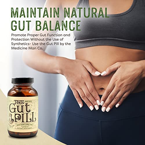 The Gut Pill 90 Capsules - Natural Gut Health Supplements for Men with Marshmallow Root Herb, Calendula Flower, Triphala Fruits, and Lactobacillus Acidophilus - Gut Supplement for Gut Well-Being