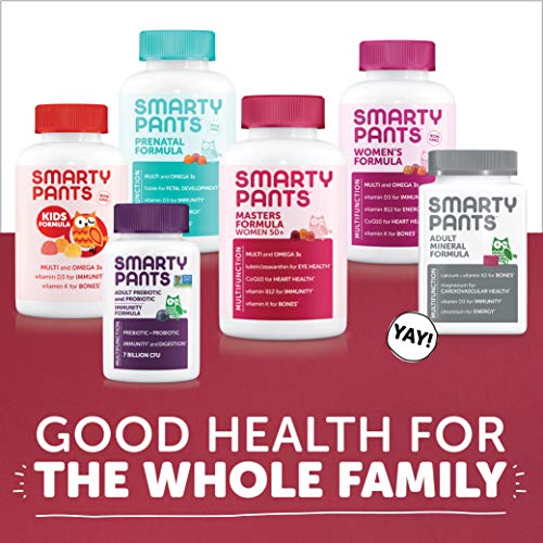 SmartyPants Women's Masters 50+ Multivitamin: Vitamin C, D3 & Zinc for Immunity, Lutein/Zeaxanthin for Eye Health*, CoQ10 for Heart Health, Omega 3 Fish Oil (EPA & DHA), B6, 120 Count (30 Day Supply)