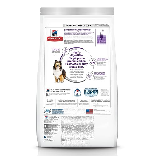 Hill's Science Diet Dry Dog Food, Adult, Sensitive Stomach & Skin, Chicken Recipe, 30 lb. Bag