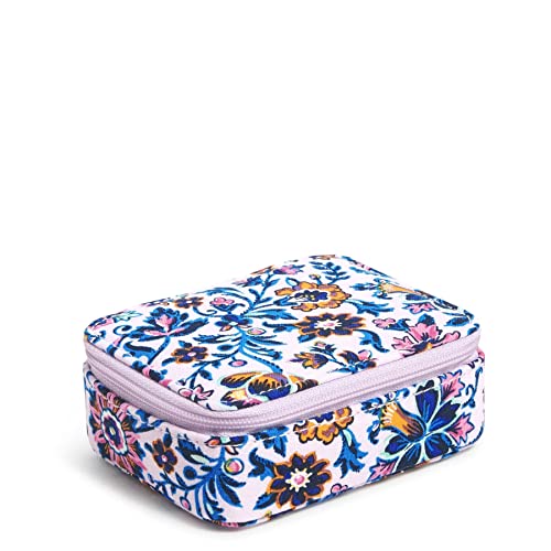 Vera Bradley Women's Cotton Travel Pill Organizer, Cloud Vine Multi - Recycled Cotton, One Size