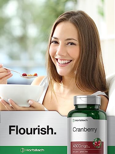 Cranberry Supplement | 4800mg | 300 Softgels | Non-GMO and Gluten Free Cranberry Pills from Concentrate Extract | by Horbaach