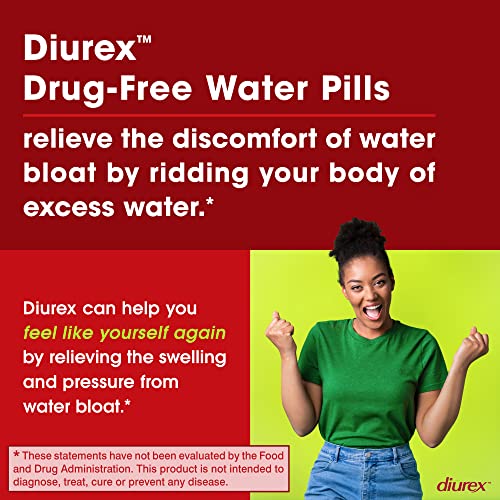 Diurex Drug Free Water Pills - Effective Everyday Bloat Relief* - 60 Count