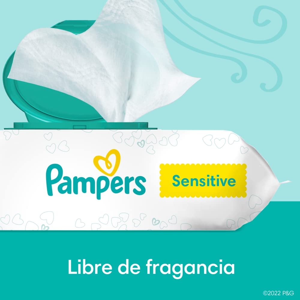 Pampers Baby Wipes Sensitive Perfume Free 8X Refill Packs 576 Count