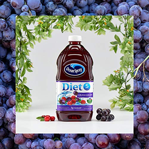 Ocean Spray Diet Cranberry Grape Juice Drink, 64 FL Oz Bottle (Pack of 8)