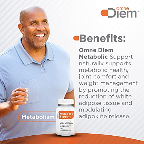 Omne Diem Metabolic Support with Adiposano, 60 Capsules – Dietary Supplement for Weight Management, Metabolic Health & Joint Comfort